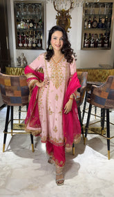 Dual colour maharani suit